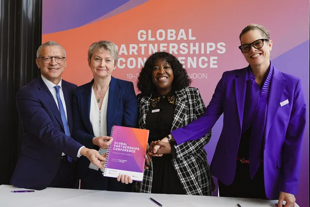 19/05/2026. London, United Kingdom. Foreign Secretary Yvette Cooper attends the compact signing with the co-hosts of the Global Partnerships Conference - South Africa, The Children's Investment Fund Foundation (CIFF) and British International Investment (BII). Left-right: Leslie Maasdorp, CEO of Bri. What a finance creator quote leaves out: hidden obligations