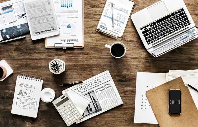 desk, work, business, office, finance, documents, analysis, application, brainstorming, computer, flatlay, information, laptop, marketing, notebook, objects, planning, startup, wooden table, workplace, workspace, business, business, business, business, business, finance. A finance creator planning template from evidence card to handover check